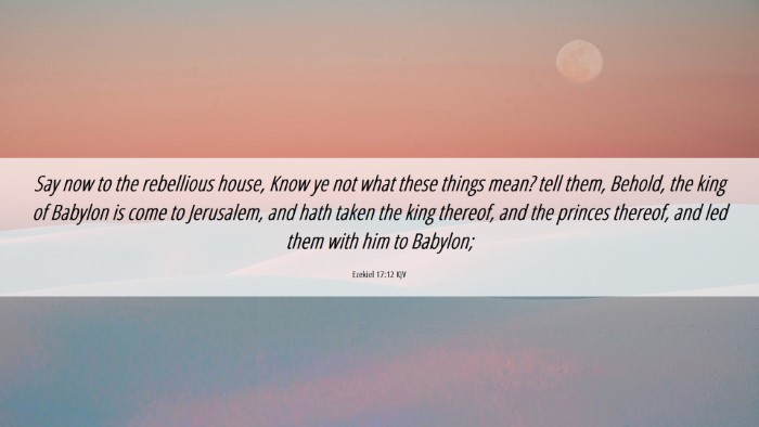 Picture 06 - Ezekiel 17:12 KJV Desktop Wallpaper - Say now to the rebellious house, Know ye not what - Desktop Bible Verse Wallpaper
