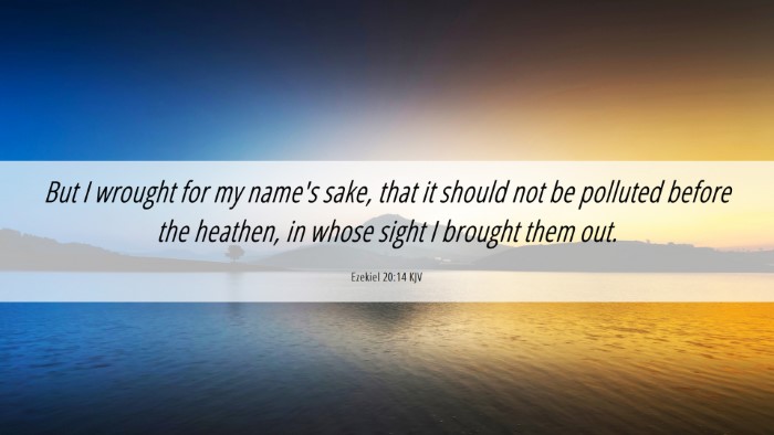 Picture 06 - Ezekiel 20:14 KJV Desktop Wallpaper - But I wrought for my name's sake, that it should - Desktop Bible Verse Wallpaper