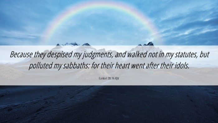 Picture 06 - Ezekiel 20:16 KJV Desktop Wallpaper - Because they despised my judgments, and walked - Desktop Bible Verse Wallpaper