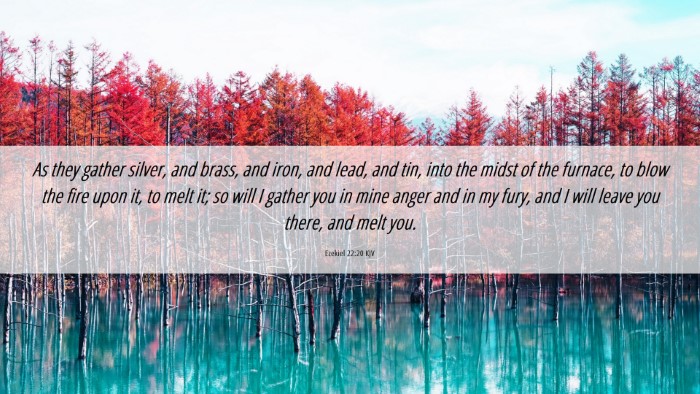 Picture 06 - Ezekiel 22:20 KJV Desktop Wallpaper - As they gather silver, and brass, and iron, and - Desktop Bible Verse Wallpaper