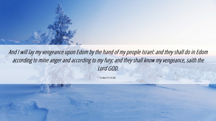 Picture 06 - Ezekiel 25:14 KJV Desktop Wallpaper - And I will lay my vengeance upon Edom by the hand - Desktop Bible Verse Wallpaper