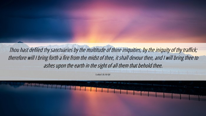 Picture 06 - Ezekiel 28:18 KJV Desktop Wallpaper - Thou hast defiled thy sanctuaries by the - Desktop Bible Verse Wallpaper