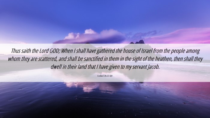 Picture 06 - Ezekiel 28:25 KJV Desktop Wallpaper - Thus saith the Lord GOD; When I shall have - Desktop Bible Verse Wallpaper