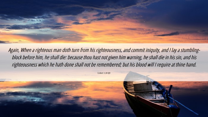 Picture 06 - Ezekiel 3:20 KJV Desktop Wallpaper - Again, When a righteous man doth turn from his - Desktop Bible Verse Wallpaper