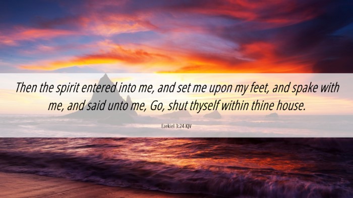 Picture 06 - Ezekiel 3:24 KJV Desktop Wallpaper - Then the spirit entered into me, and set me upon - Desktop Bible Verse Wallpaper