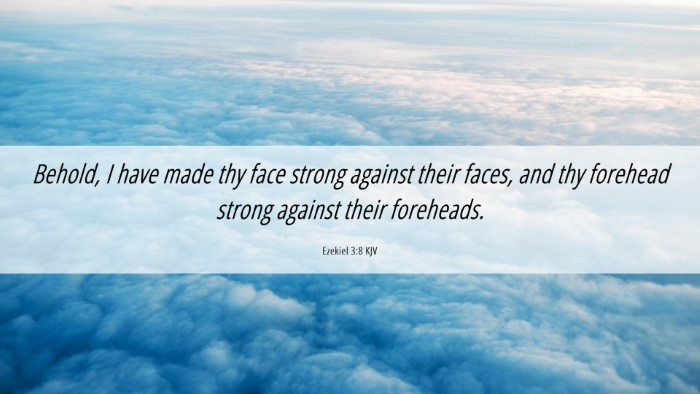Picture 06 - Ezekiel 3:8 KJV Desktop Wallpaper - Behold, I have made thy face strong against their - Desktop Bible Verse Wallpaper