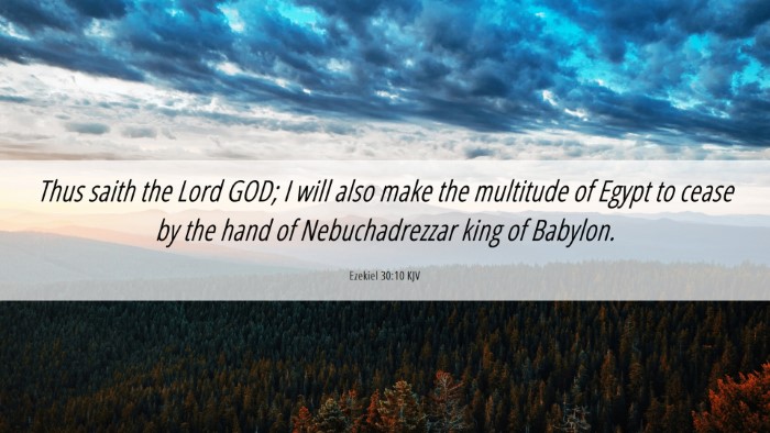 Picture 06 - Ezekiel 30:10 KJV Desktop Wallpaper - Thus saith the Lord GOD; I will also make the - Desktop Bible Verse Wallpaper