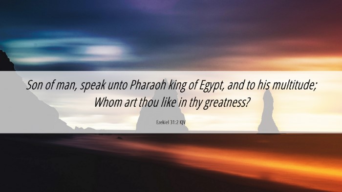 Picture 06 - Ezekiel 31:2 KJV Desktop Wallpaper - Son of man, speak unto Pharaoh king of Egypt, and - Desktop Bible Verse Wallpaper