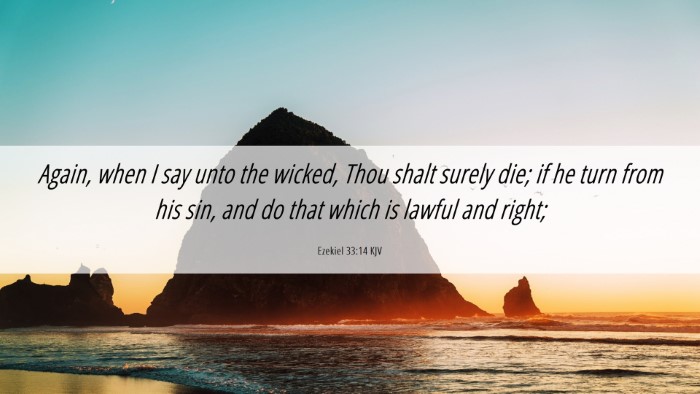 Picture 06 - Ezekiel 33:14 KJV Desktop Wallpaper - Again, when I say unto the wicked, Thou shalt - Desktop Bible Verse Wallpaper