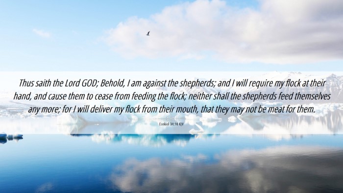 Picture 06 - Ezekiel 34:10 KJV Desktop Wallpaper - Thus saith the Lord GOD; Behold, I am against the - Desktop Bible Verse Wallpaper