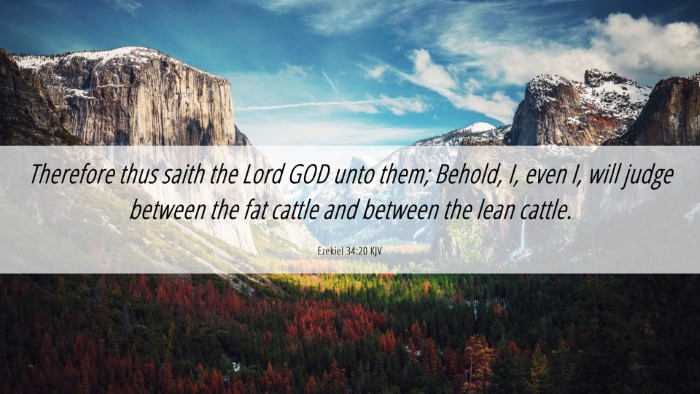 Picture 06 - Ezekiel 34:20 KJV Desktop Wallpaper - Therefore thus saith the Lord GOD unto them; - Desktop Bible Verse Wallpaper