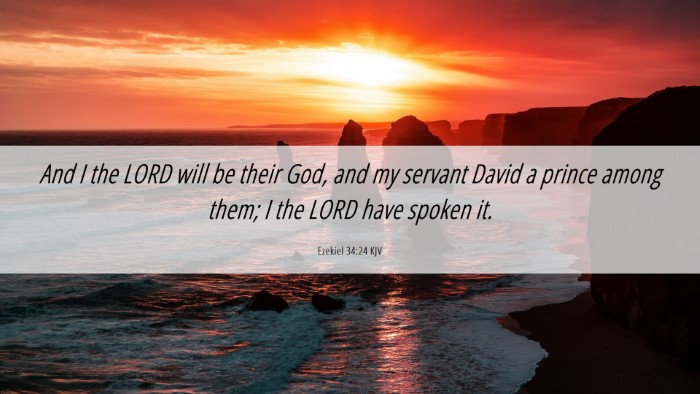 Picture 06 - Ezekiel 34:24 KJV Desktop Wallpaper - And I the LORD will be their God, and my servant - Desktop Bible Verse Wallpaper