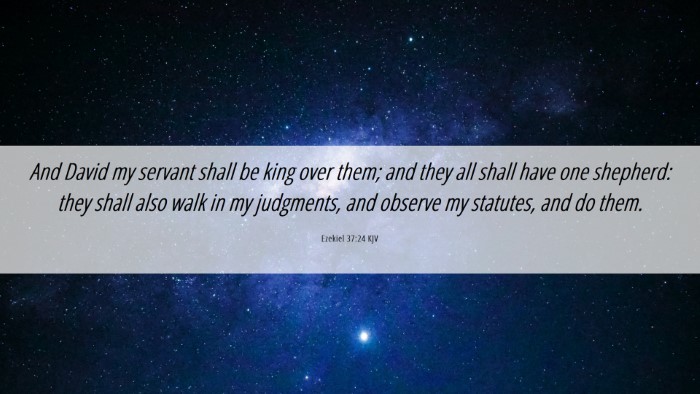 Picture 06 - Ezekiel 37:24 KJV Desktop Wallpaper - And David my servant shall be king over them; and - Desktop Bible Verse Wallpaper