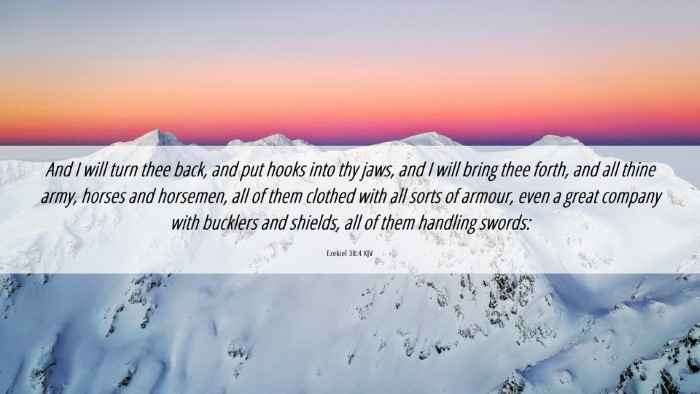 Picture 06 - Ezekiel 38:4 KJV Desktop Wallpaper - And I will turn thee back, and put hooks into thy - Desktop Bible Verse Wallpaper