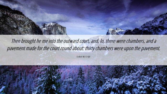 Picture 06 - Ezekiel 40:17 KJV Desktop Wallpaper - Then brought he me into the outward court, and, - Desktop Bible Verse Wallpaper