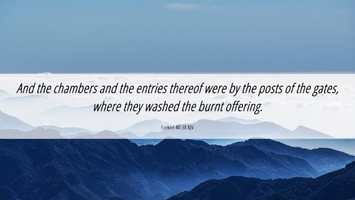 Picture 06 - Ezekiel 40:38 KJV Desktop Wallpaper - And the chambers and the entries thereof were by - Desktop Bible Verse Wallpaper