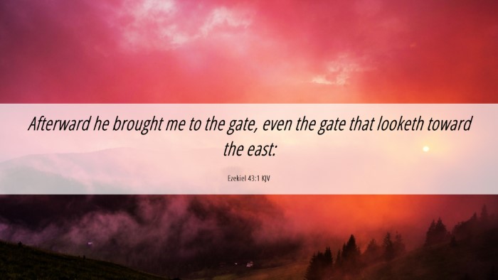 Picture 06 - Ezekiel 43:1 KJV Desktop Wallpaper - Afterward he brought me to the gate, even the - Desktop Bible Verse Wallpaper