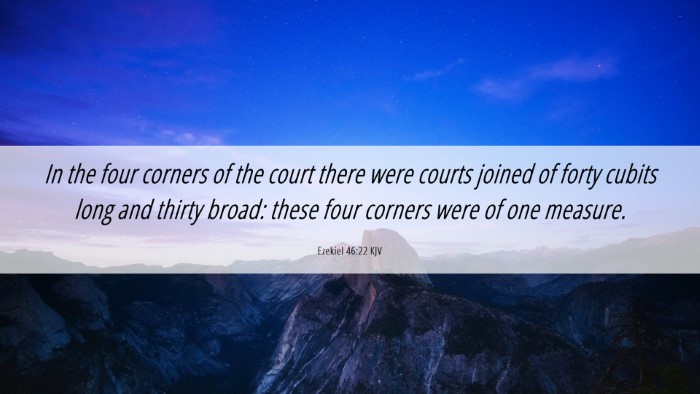 Picture 06 - Ezekiel 46:22 KJV Desktop Wallpaper - In the four corners of the court there were - Desktop Bible Verse Wallpaper