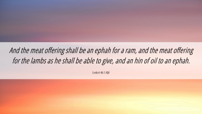Picture 06 - Ezekiel 46:5 KJV Desktop Wallpaper - And the meat offering shall be an ephah for a - Desktop Bible Verse Wallpaper
