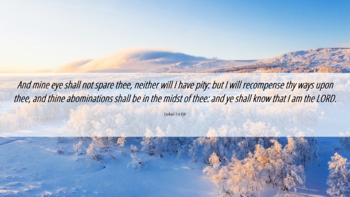 Picture 06 - Ezekiel 7:4 KJV Desktop Wallpaper - And mine eye shall not spare thee, neither will I - Desktop Bible Verse Wallpaper