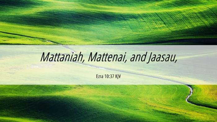 Picture 06 - Ezra 10:37 KJV Desktop Wallpaper - Mattaniah, Mattenai, and - Desktop Bible Verse Wallpaper