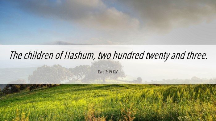 Picture 06 - Ezra 2:19 KJV Desktop Wallpaper - The children of Hashum, two hundred twenty and - Desktop Bible Verse Wallpaper