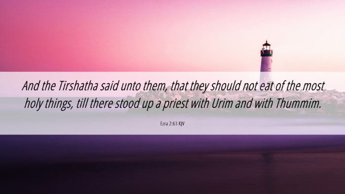 Picture 06 - Ezra 2:63 KJV Desktop Wallpaper - And the Tirshatha said unto them, that they - Desktop Bible Verse Wallpaper