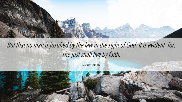 Picture 06 - Galatians 3:11 KJV Desktop Wallpaper - But that no man is justified by the law in the - Desktop Bible Verse Wallpaper