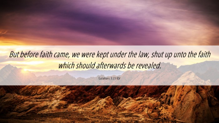 Picture 06 - Galatians 3:23 KJV Desktop Wallpaper - But before faith came, we were kept under the - Desktop Bible Verse Wallpaper