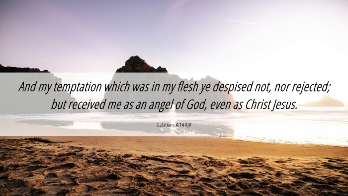 Picture 06 - Galatians 4:14 KJV Desktop Wallpaper - And my temptation which was in my flesh ye - Desktop Bible Verse Wallpaper