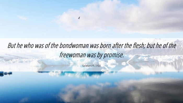 Picture 06 - Galatians 4:23 KJV Desktop Wallpaper - But he who was of the bondwoman was born after - Desktop Bible Verse Wallpaper
