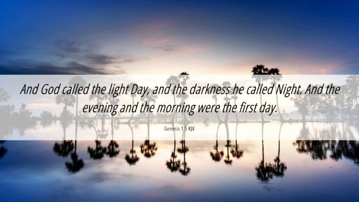 Picture 06 - Genesis 1:5 KJV Desktop Wallpaper - And God called the light Day, and the darkness he - Desktop Bible Verse Wallpaper