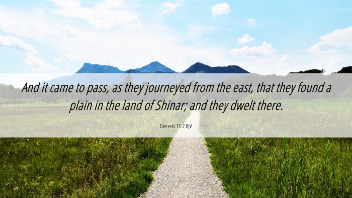 Picture 06 - Genesis 11:2 KJV Desktop Wallpaper - And it came to pass, as they journeyed from the - Desktop Bible Verse Wallpaper