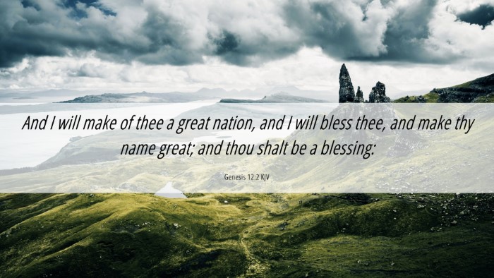 Picture 06 - Genesis 12:2 KJV Desktop Wallpaper - And I will make of thee a great nation, and I - Desktop Bible Verse Wallpaper