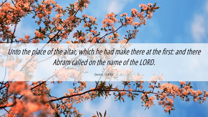 Picture 06 - Genesis 13:4 KJV Desktop Wallpaper - Unto the place of the altar, which he had make - Desktop Bible Verse Wallpaper