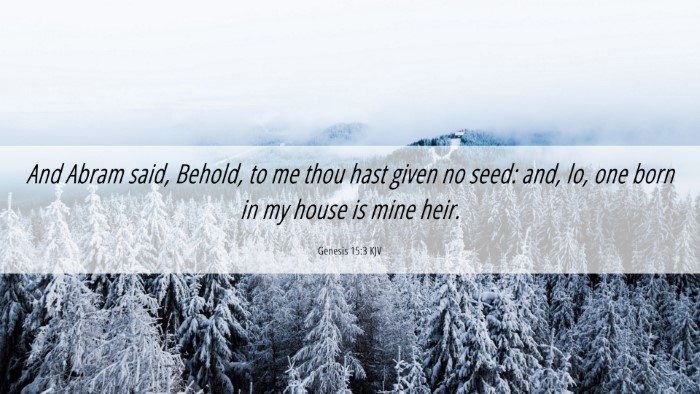 Picture 06 - Genesis 15:3 KJV Desktop Wallpaper - And Abram said, Behold, to me thou hast given no - Desktop Bible Verse Wallpaper