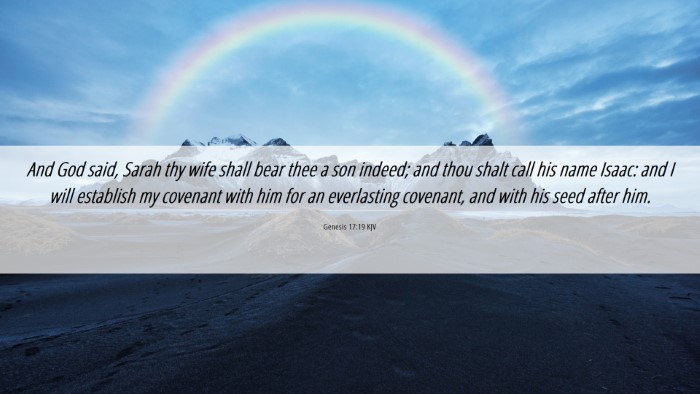 Picture 06 - Genesis 17:19 KJV Desktop Wallpaper - And God said, Sarah thy wife shall bear thee a - Desktop Bible Verse Wallpaper