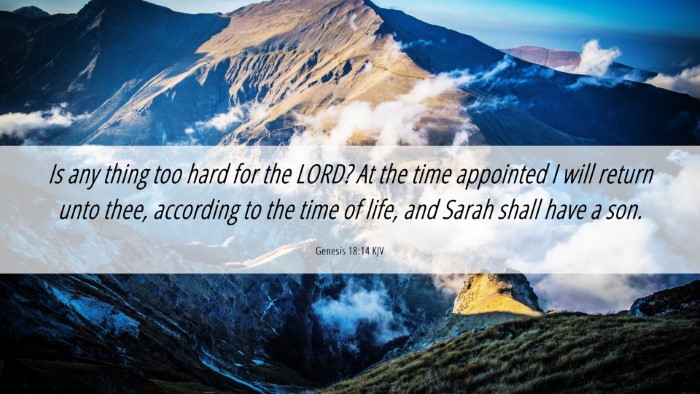 Picture 06 - Genesis 18:14 KJV Desktop Wallpaper - Is any thing too hard for the LORD? At the time - Desktop Bible Verse Wallpaper