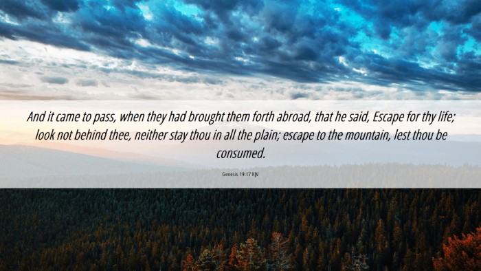 Picture 06 - Genesis 19:17 KJV Desktop Wallpaper - And it came to pass, when they had brought them - Desktop Bible Verse Wallpaper