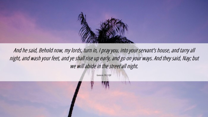 Picture 06 - Genesis 19:2 KJV Desktop Wallpaper - And he said, Behold now, my lords, turn in, I - Desktop Bible Verse Wallpaper