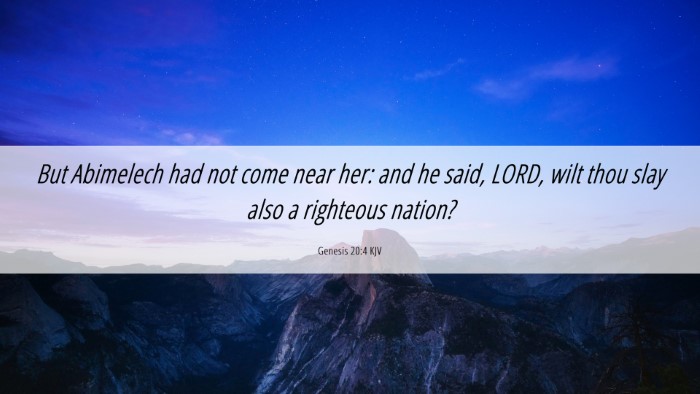 Picture 06 - Genesis 20:4 KJV Desktop Wallpaper - But Abimelech had not come near her: and he said, - Desktop Bible Verse Wallpaper