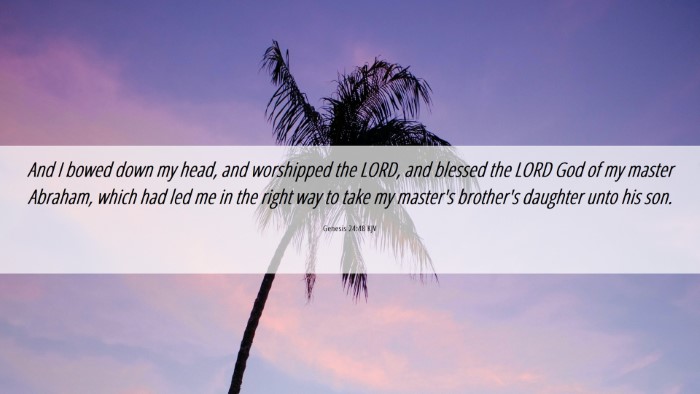 Picture 06 - Genesis 24:48 KJV Desktop Wallpaper - And I bowed down my head, and worshipped the - Desktop Bible Verse Wallpaper