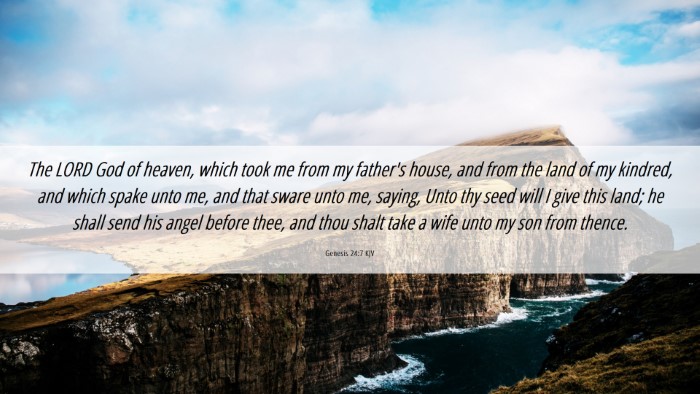 Picture 06 - Genesis 24:7 KJV Desktop Wallpaper - The LORD God of heaven, which took me from my - Desktop Bible Verse Wallpaper