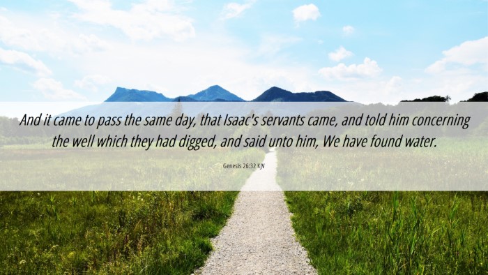 Picture 06 - Genesis 26:32 KJV Desktop Wallpaper - And it came to pass the same day, that Isaac's - Desktop Bible Verse Wallpaper