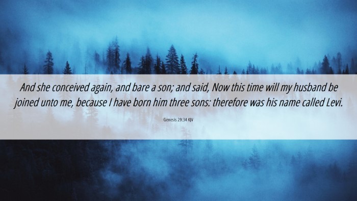 Picture 06 - Genesis 29:34 KJV Desktop Wallpaper - And she conceived again, and bare a son; and - Desktop Bible Verse Wallpaper