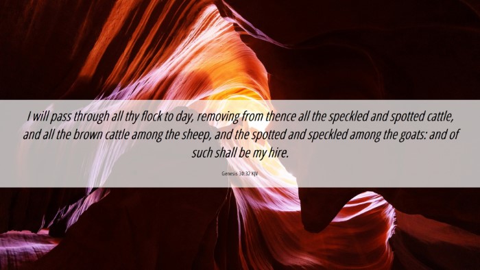Picture 06 - Genesis 30:32 KJV Desktop Wallpaper - I will pass through all thy flock to day, - Desktop Bible Verse Wallpaper