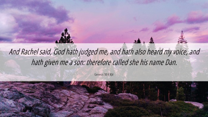 Picture 06 - Genesis 30:6 KJV Desktop Wallpaper - And Rachel said, God hath judged me, and hath - Desktop Bible Verse Wallpaper