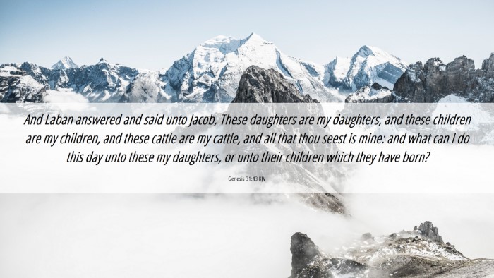 Picture 06 - Genesis 31:43 KJV Desktop Wallpaper - And Laban answered and said unto Jacob, These - Desktop Bible Verse Wallpaper