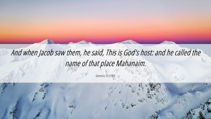 Picture 06 - Genesis 32:2 KJV Desktop Wallpaper - And when Jacob saw them, he said, This is God's - Desktop Bible Verse Wallpaper