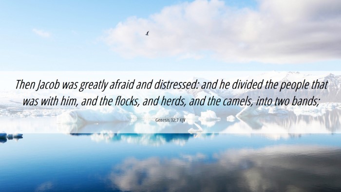 Picture 06 - Genesis 32:7 KJV Desktop Wallpaper - Then Jacob was greatly afraid and distressed: and - Desktop Bible Verse Wallpaper